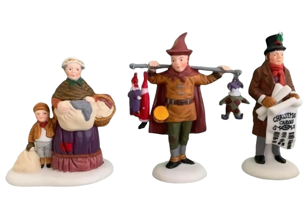 Dept. 56 Heritage Village Portobello Road Peddlers Set Of 3 5828-9 Vintage